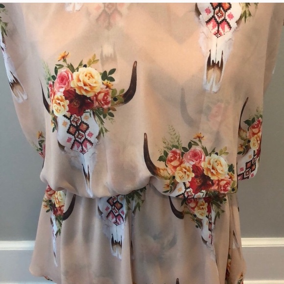 Show Me Your MuMu cow skull romper - Picture 3 of 5